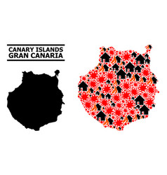 War Collage Map Of Gran Canaria