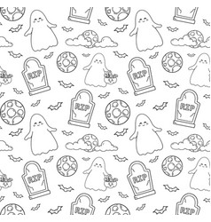 Pattern Halloween Bats And Moon Ghost Clipart