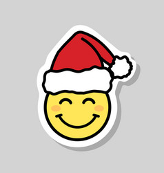 Santa Hat Smiling Face With Eyes