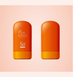 3d Orange Sunscreen Tottle Bottles