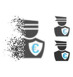 Damaged Pixel Halftone Euro Commissioner Icon