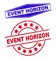 Event Horizon Grunged Seals In Circle And Hexagon