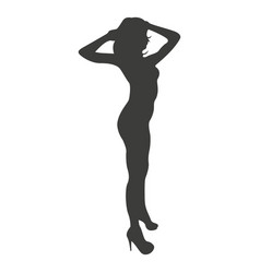 Nude Female With Heels Silhouette