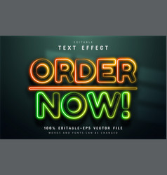 Order Now Text Effect Neon Style