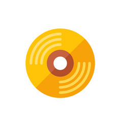 Vinyl Disc Icon Flat Digital Interface