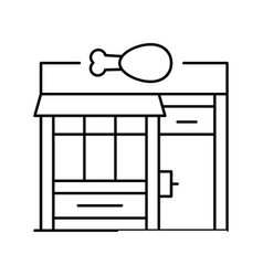 Butchers Shop Line Icon