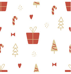 Christmas Texture With Gold And Red Tree Gif Box