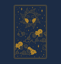 Tarot Aesthetic Golden Card Occult Design