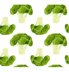 Whole Broccoli Seamless Pattern