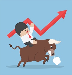 Businessman Riding On Bull