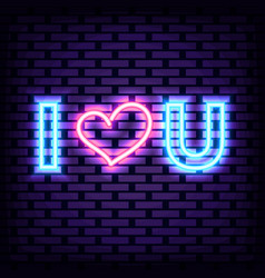 I Love You Neon Signboards On Brick Wall