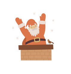 Image Of A Santa In A Chimney