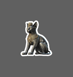 Sticker Of Nergal Cat Statue Of Ancient