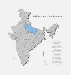 Map Country India And Uttar Pradesh