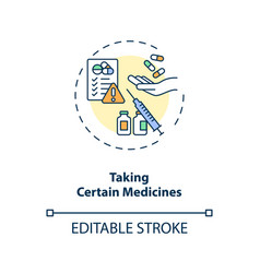 Taking Certain Medicines Concept Icon