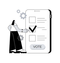 Electronic Voting Abstract Concept