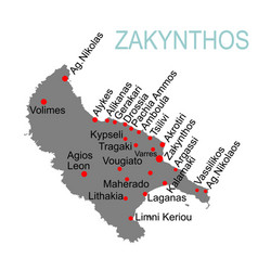 Island Of Zakynthos Zakinthos Map Silhouette