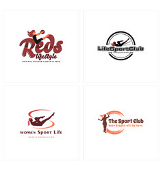 Modern Women Sport Club Logo Design