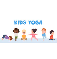 Children In Yoga Poses Poster Little Kids Doing