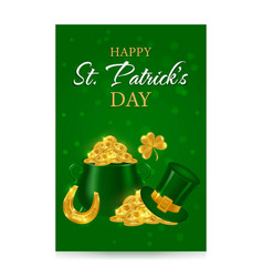 Greeting Card With Symbols Of St Patricks Day