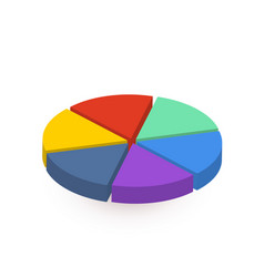 Bright Colourful Pie Diagram Divided In Six Pieces