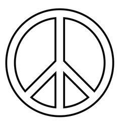 Peace Sign Icon In Line Style