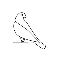 Pigeon Dove Art Line Icon Logo