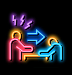 Reprimand Man Neon Glow Icon