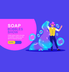 Soap Bubbles Show Horizontal Banner