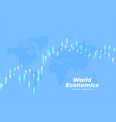 World Economic Chart Background For Forex Finance