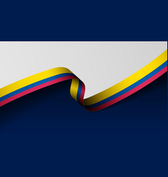 Colombia Ribbon Flag Background