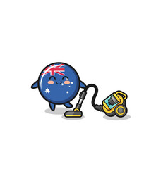 Cute Australia Flag Holding Vacuum Cleaner