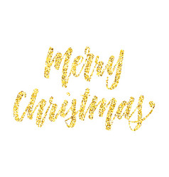 Merry Christmas Greetinig Card With Golden