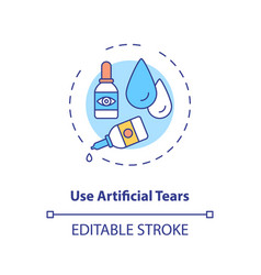 Use Artificial Tears Concept Icon