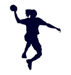 Guy Playing Handball Silhouette