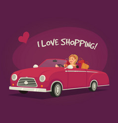 Woman Driving Shopping