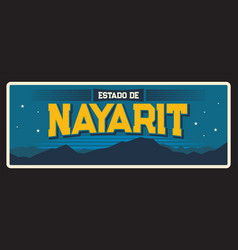 Estrado De Nayarit Mexican State Travel Plate