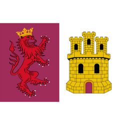 Flag Of Caceres In Extremadura Of Spain