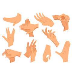 Image of cartoon human gloves hand with arm Vector Image