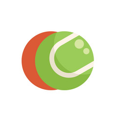 Tennis Ball Icon Flat Healthy Sport