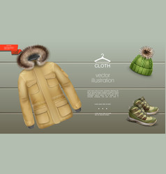 Realistic Mens Winter Clothes Template