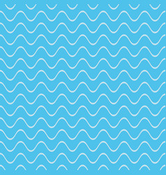 Simple Seamless Blue Wavy Line Pattern