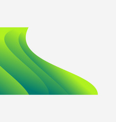 Wave Green Gradient Abstract Design Modern