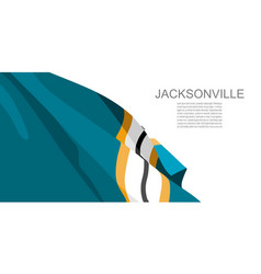 Waved Flag Textured By Jacksonville Jaguars