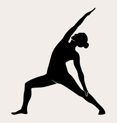 Woman Doing Yoga Pilates Warrior Pose