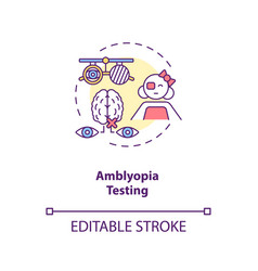 Amblyopia Testing Concept Icon