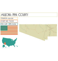 Map Of Pima County In Arizona Usa