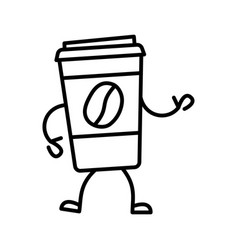 Cartoon Cup Of Coffee Paper Cup Of Coffee