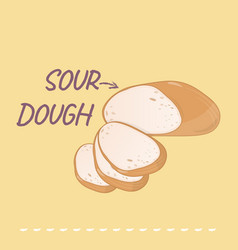 Sourdough Bread Banner On Yellow Background