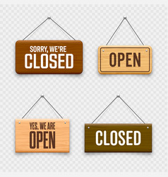 Wooden Open Or Closed Hanging Signboards Made Of